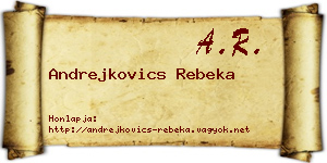 Andrejkovics Rebeka névjegykártya